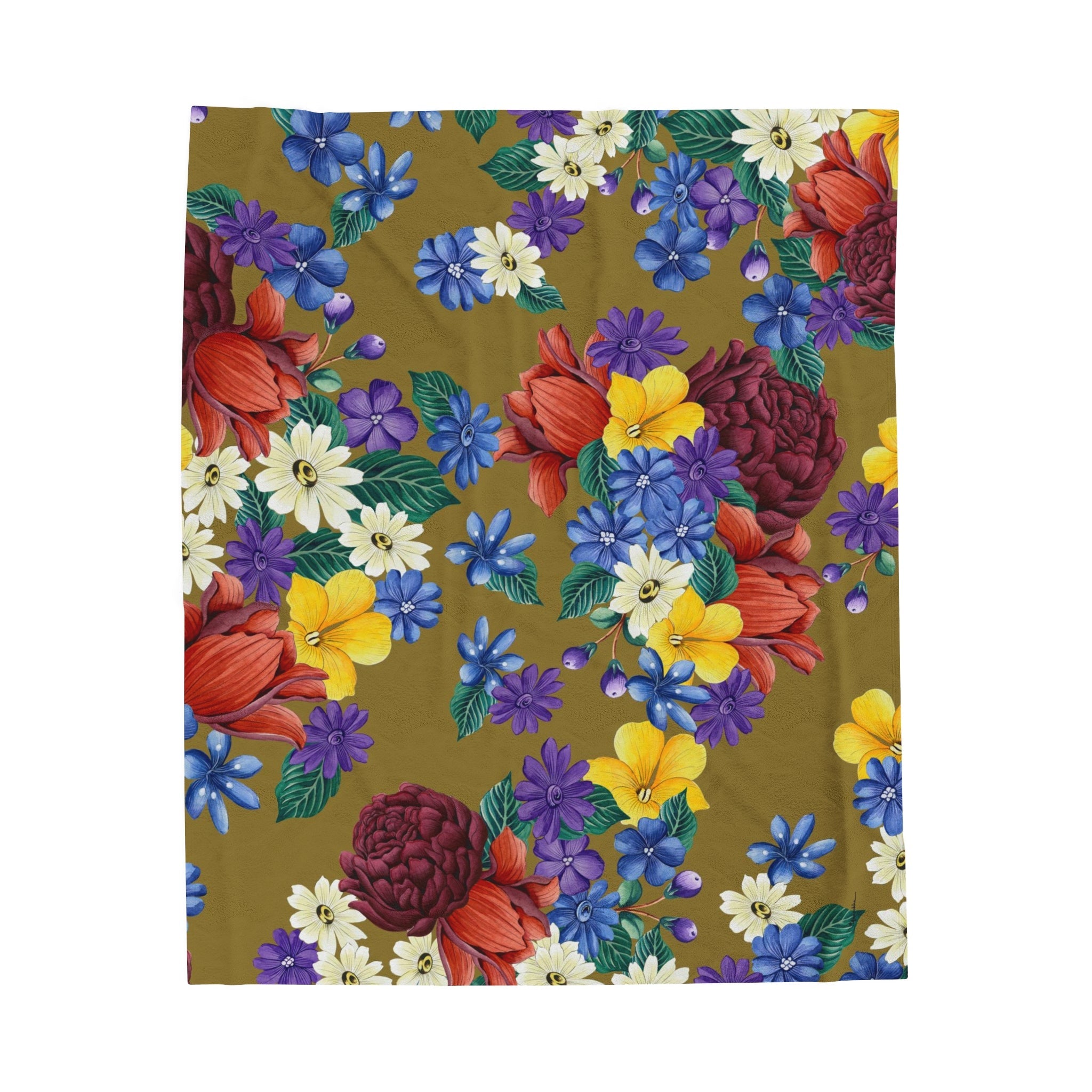 Dreamy Floral Velveteen Plush Blanket