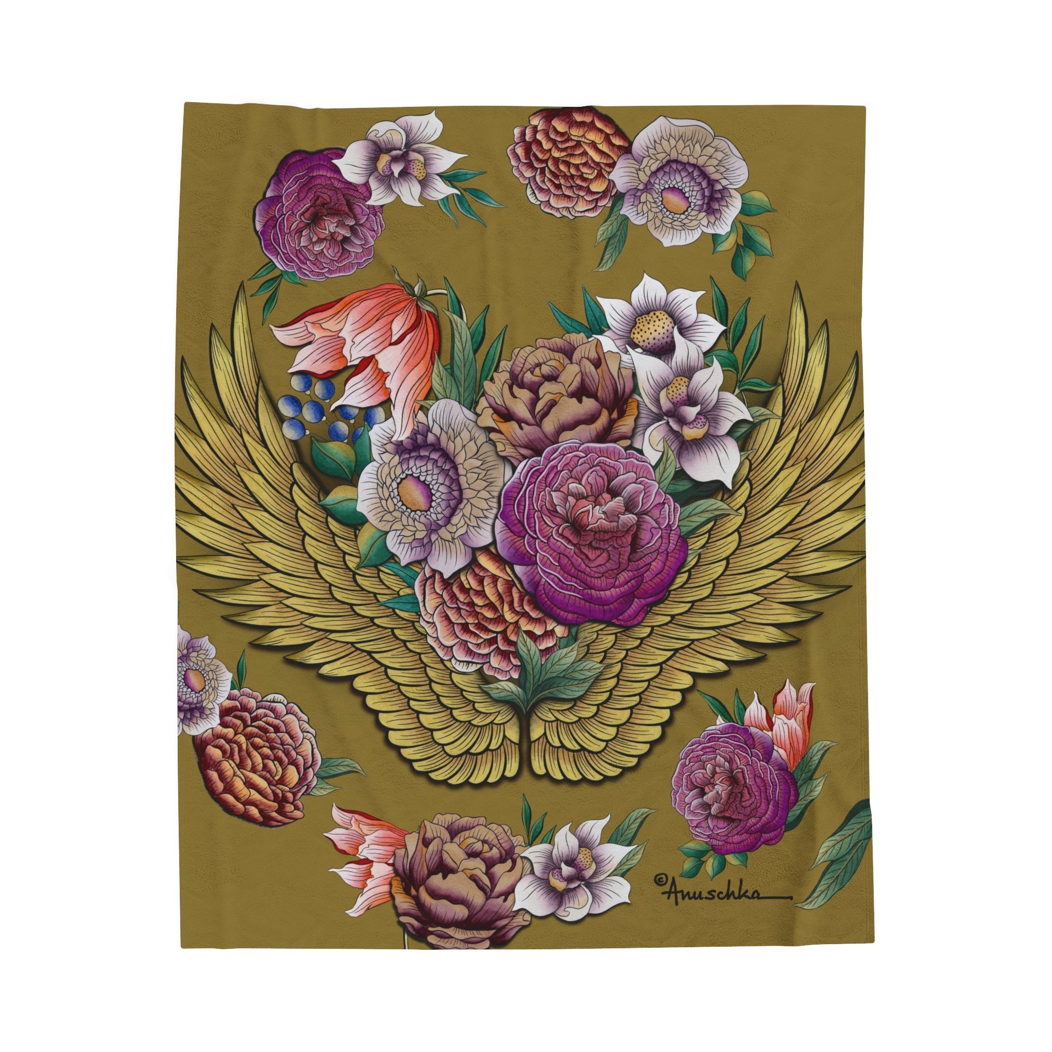 Angel Wings Velveteen Plush Blanket