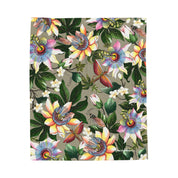 Floral Passion Velveteen Plush Blanket