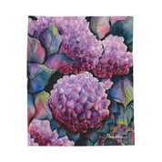 Hypnotic Hydrangeas Velveteen Plush Blanket