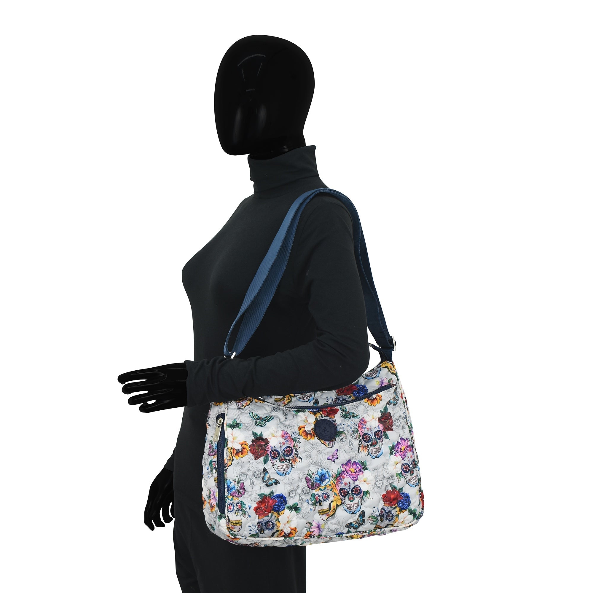 Wanderlust Quilted Fabric Hobo-16011