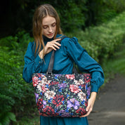 Wanderlust Quilted Fabric Tote Bag-16014