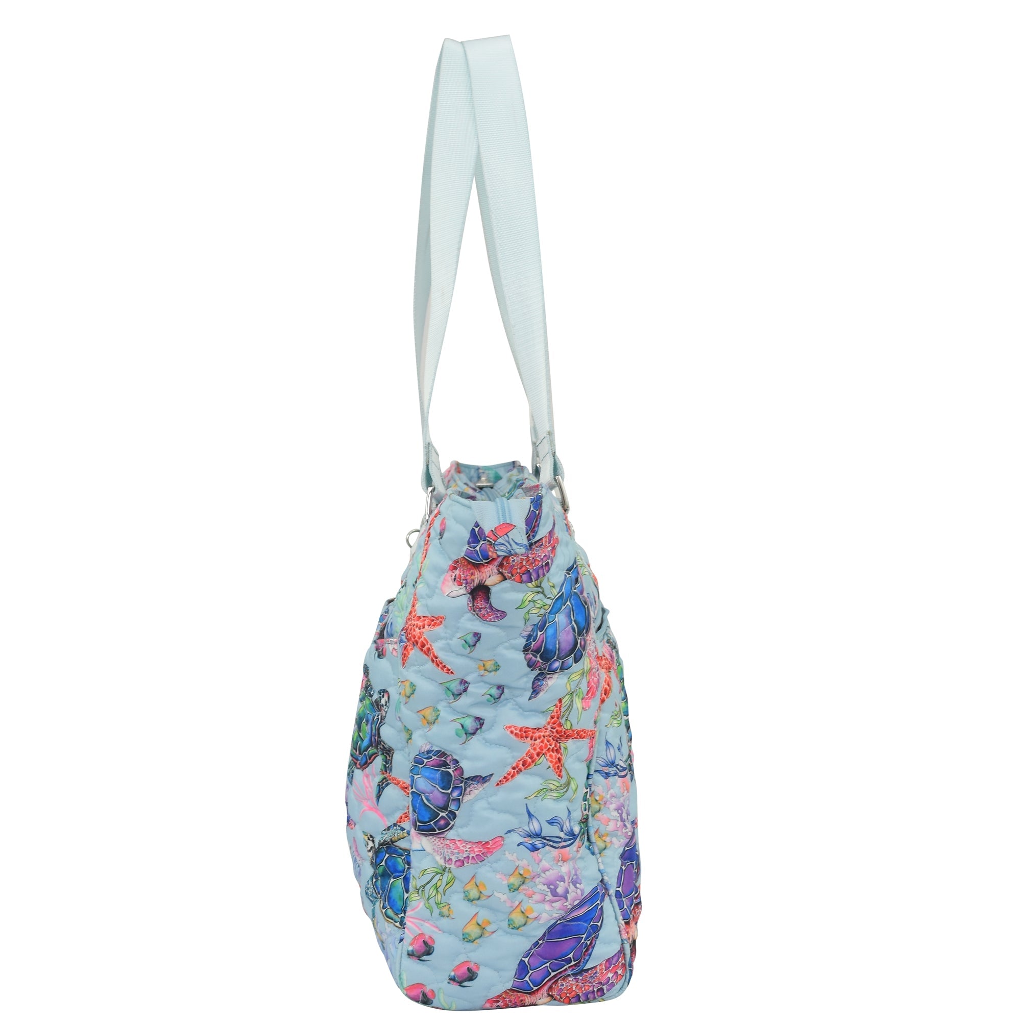 Wanderlust Quilted Fabric Tote Bag-16014