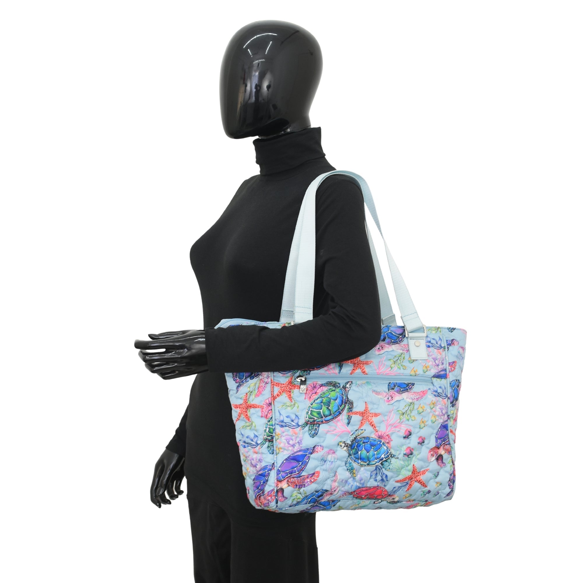 Wanderlust Quilted Fabric Tote Bag-16014