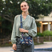 Wanderlust Quilted Fabric Dome Crossbody-16017