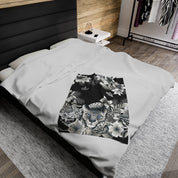 Cleopatra's Leopard Velveteen Plush Blanket