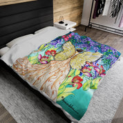 Enchanted Garden Velveteen Plush Blanket