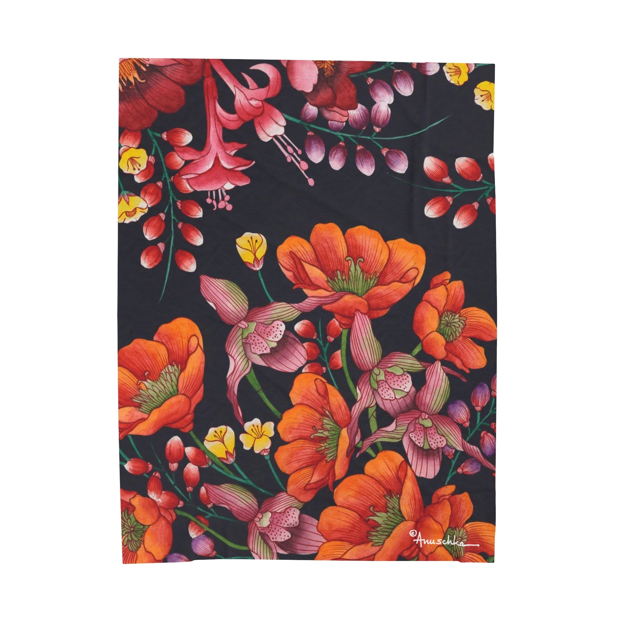 Moonlit Meadow Velveteen Plush Blanket