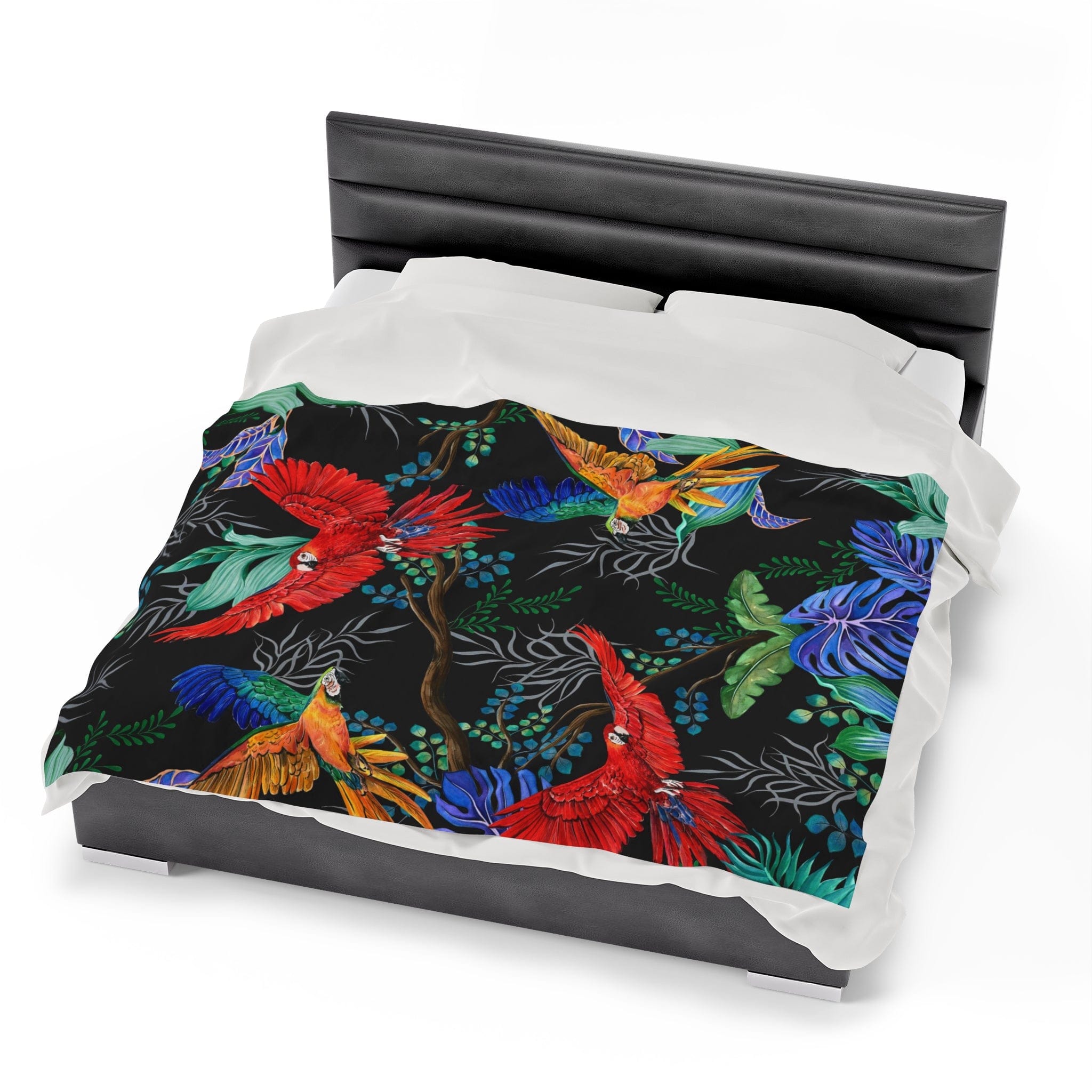 Rainforest Beauties Velveteen Plush Blanket