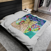 Enchanted Garden Velveteen Plush Blanket