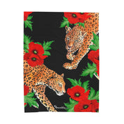 Enigmatic Leopard Velveteen Plush Blanket
