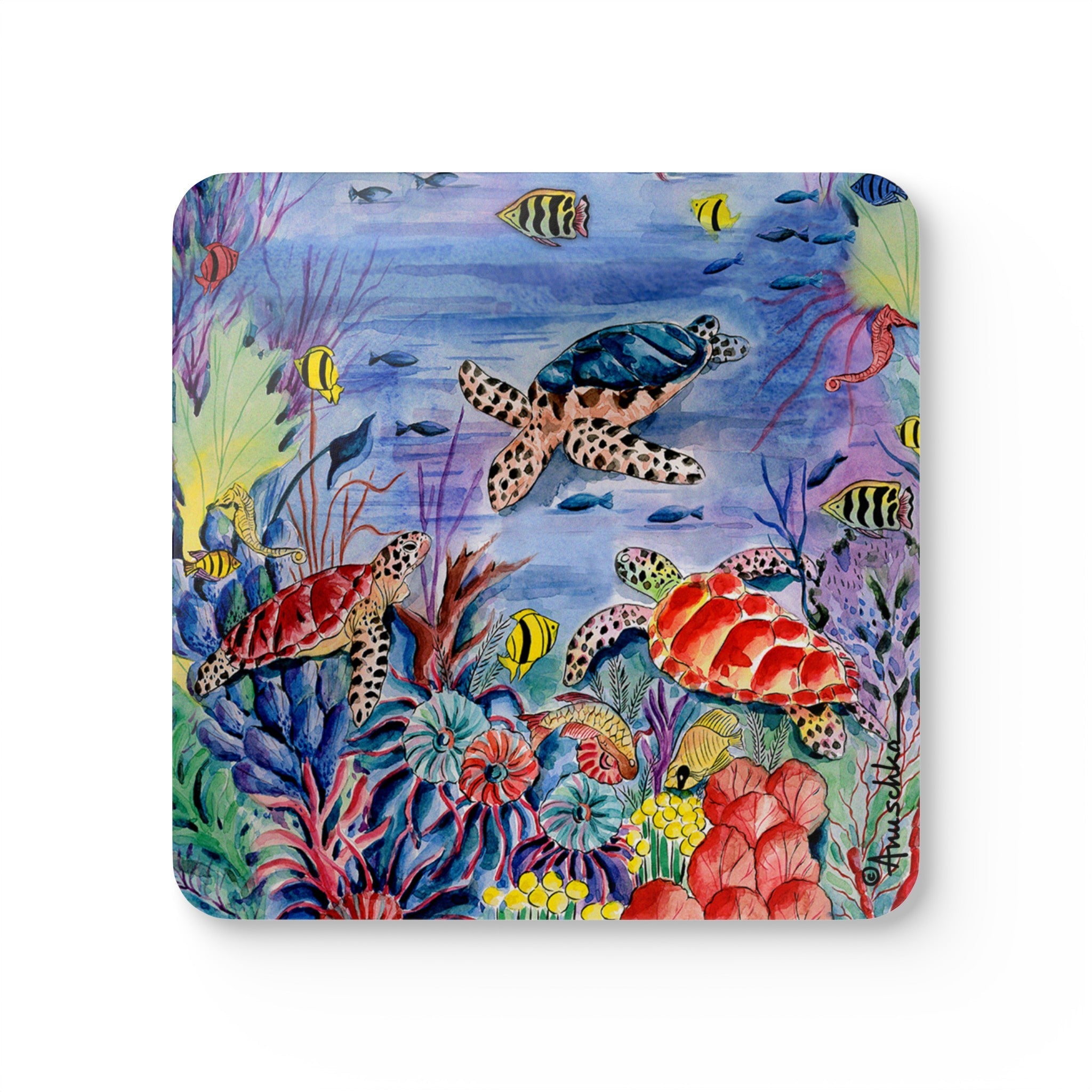 Ocean Treasures Corkwood Coaster Set