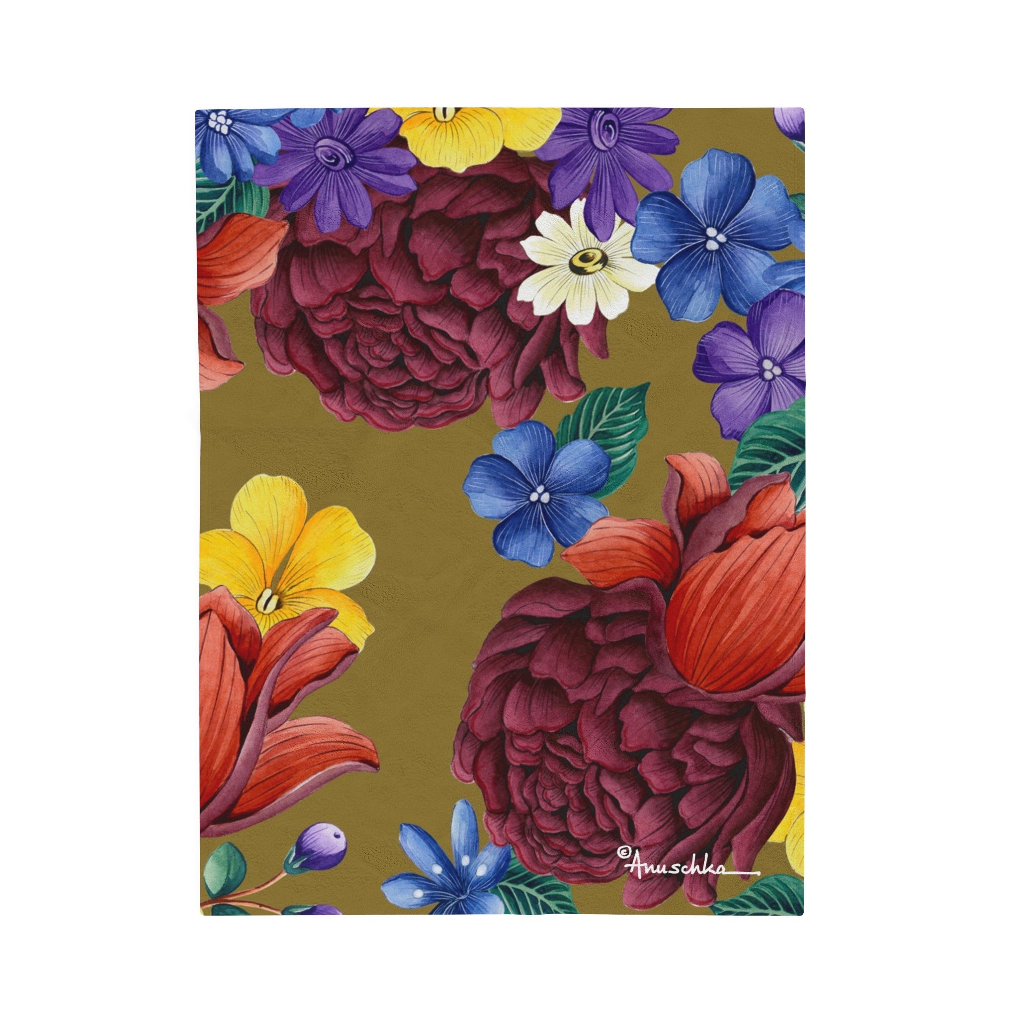 Dreamy Floral Velveteen Plush Blanket