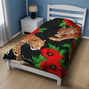 Enigmatic Leopard Velveteen Plush Blanket