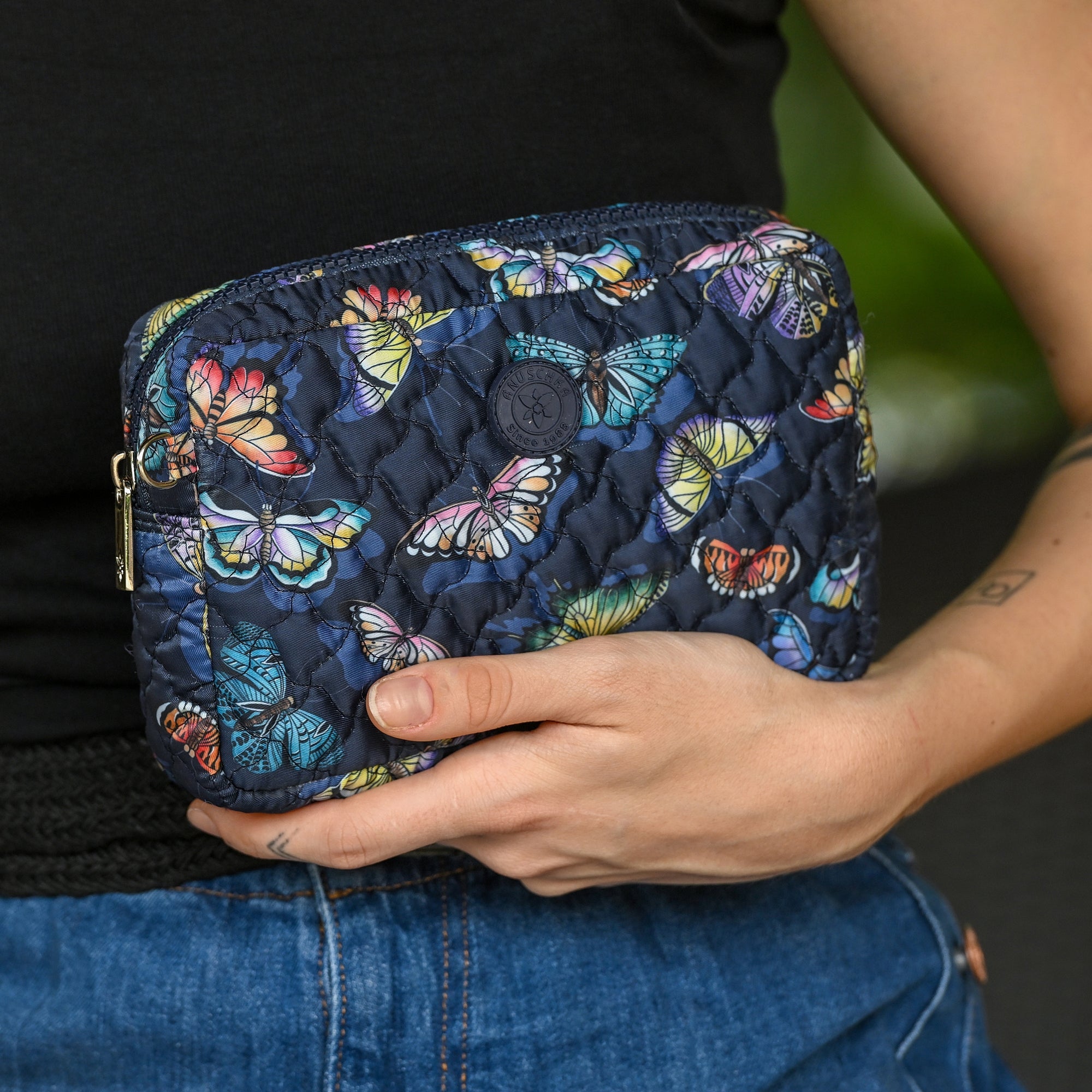 Wanderlust Quilted Fabric Organizer Pouch (Small)-18002