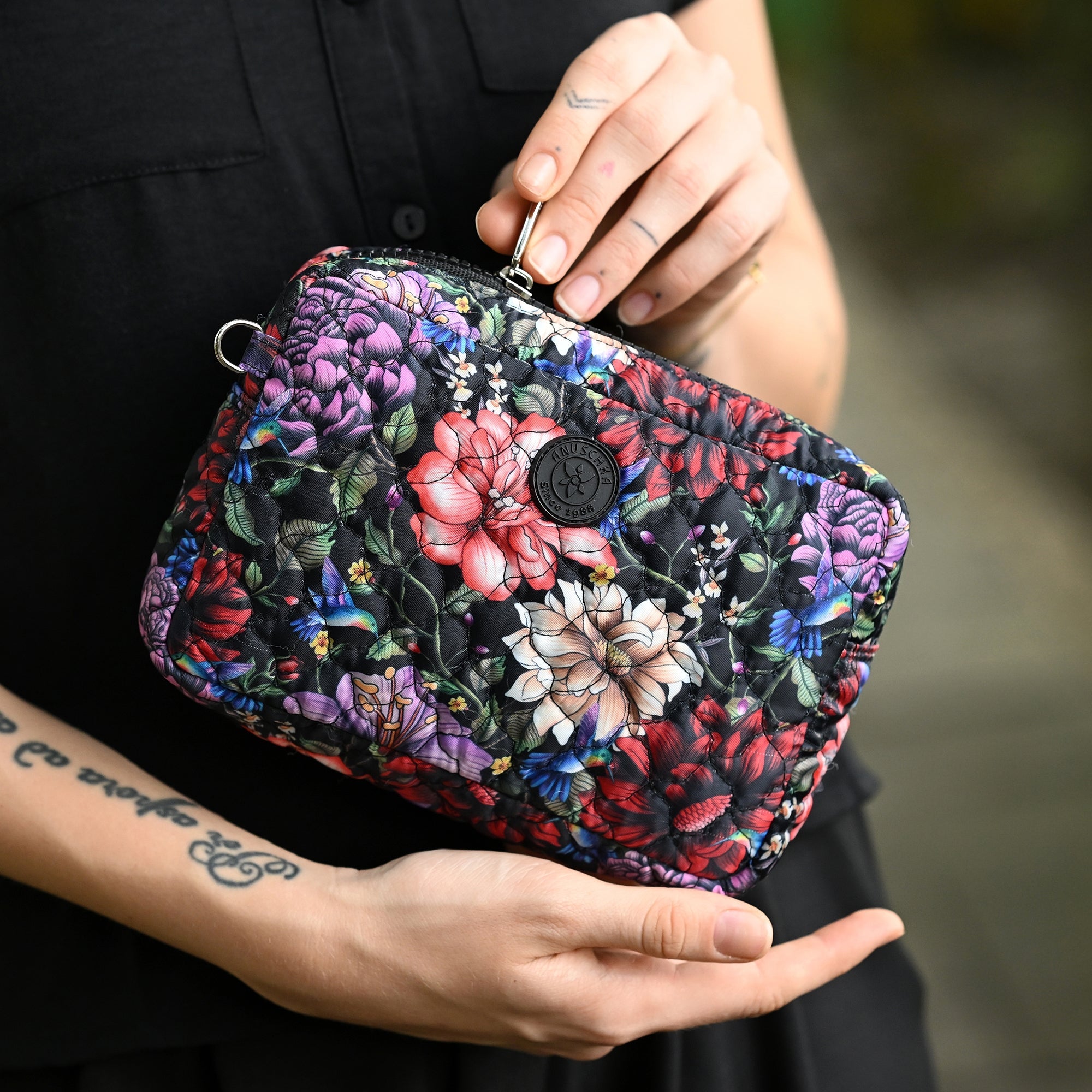 Wanderlust Quilted Fabric Organizer Pouch (Small)-18002