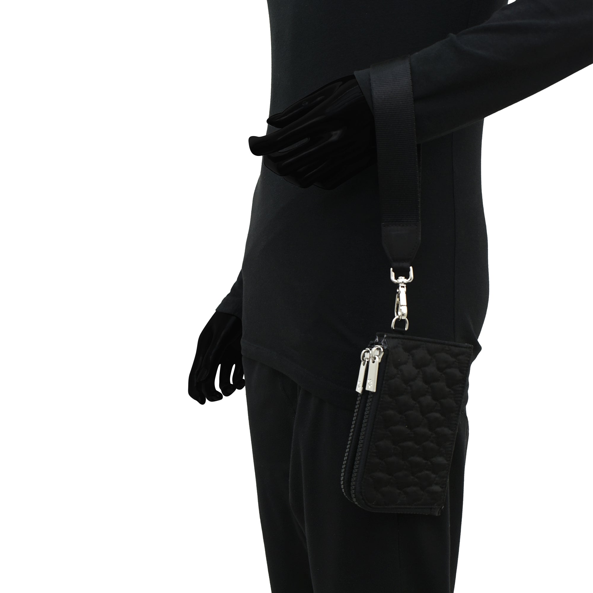 Wanderlust Quilted Fabric Double Zip Wristlet-18003