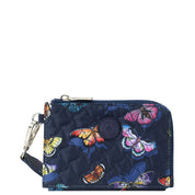Wanderlust Quilted Fabric Double Zip Wristlet-18003