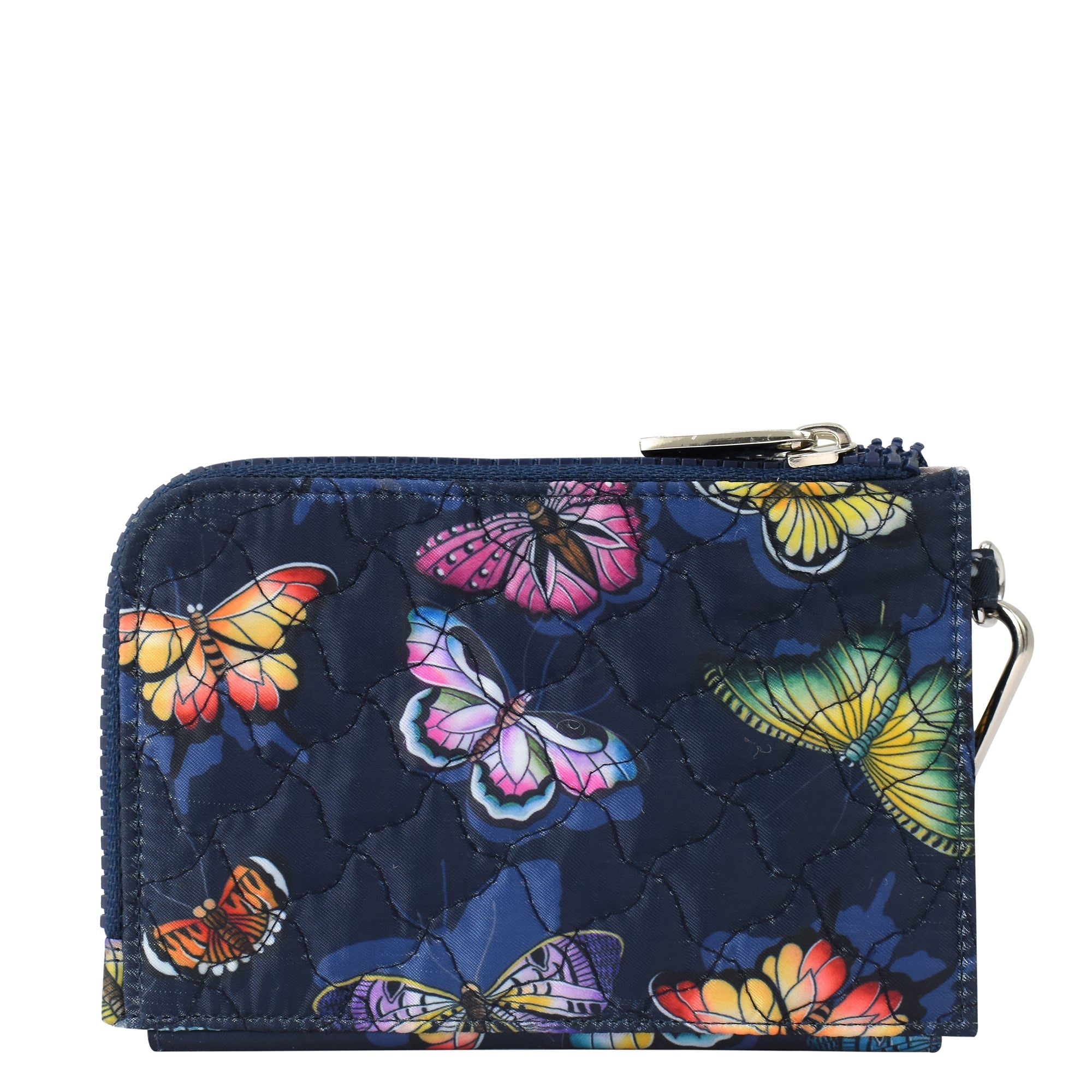 Wanderlust Quilted Fabric Double Zip Wristlet-18003