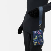 Wanderlust Quilted Fabric Double Zip Wristlet-18003