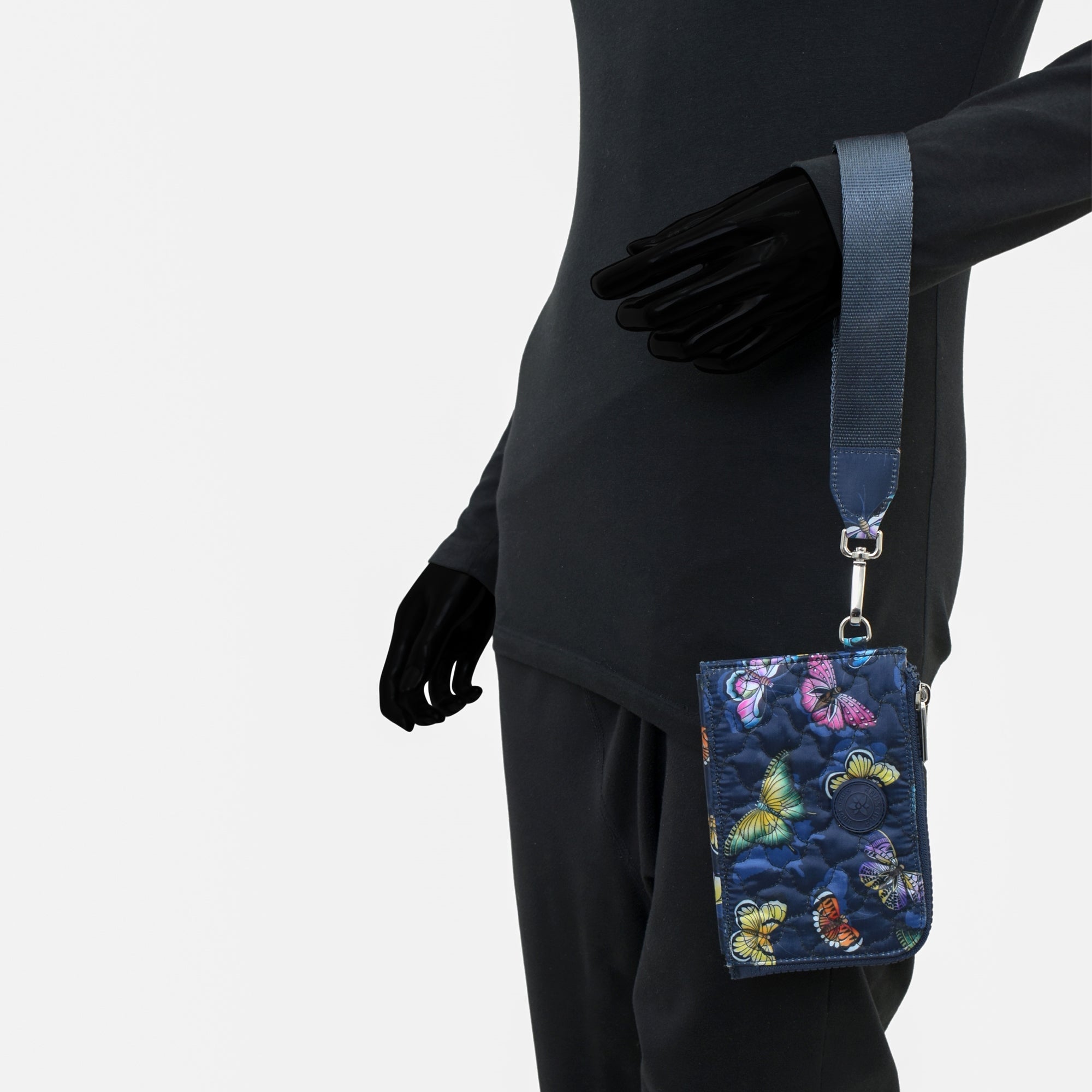 Wanderlust Quilted Fabric Double Zip Wristlet-18003