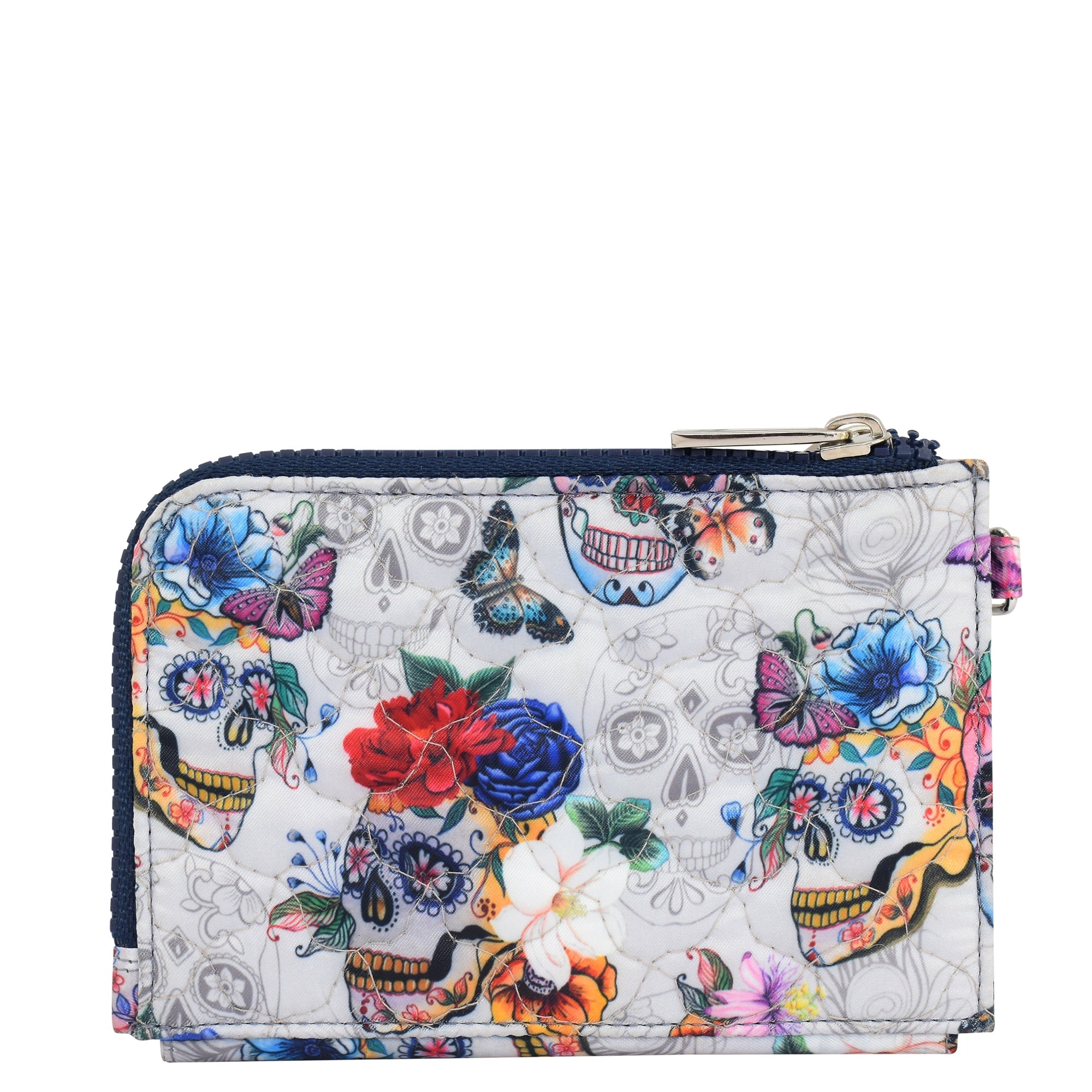 Wanderlust Quilted Fabric Double Zip Wristlet-18003