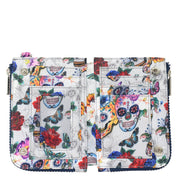 Wanderlust Quilted Fabric Double Zip Wristlet-18003