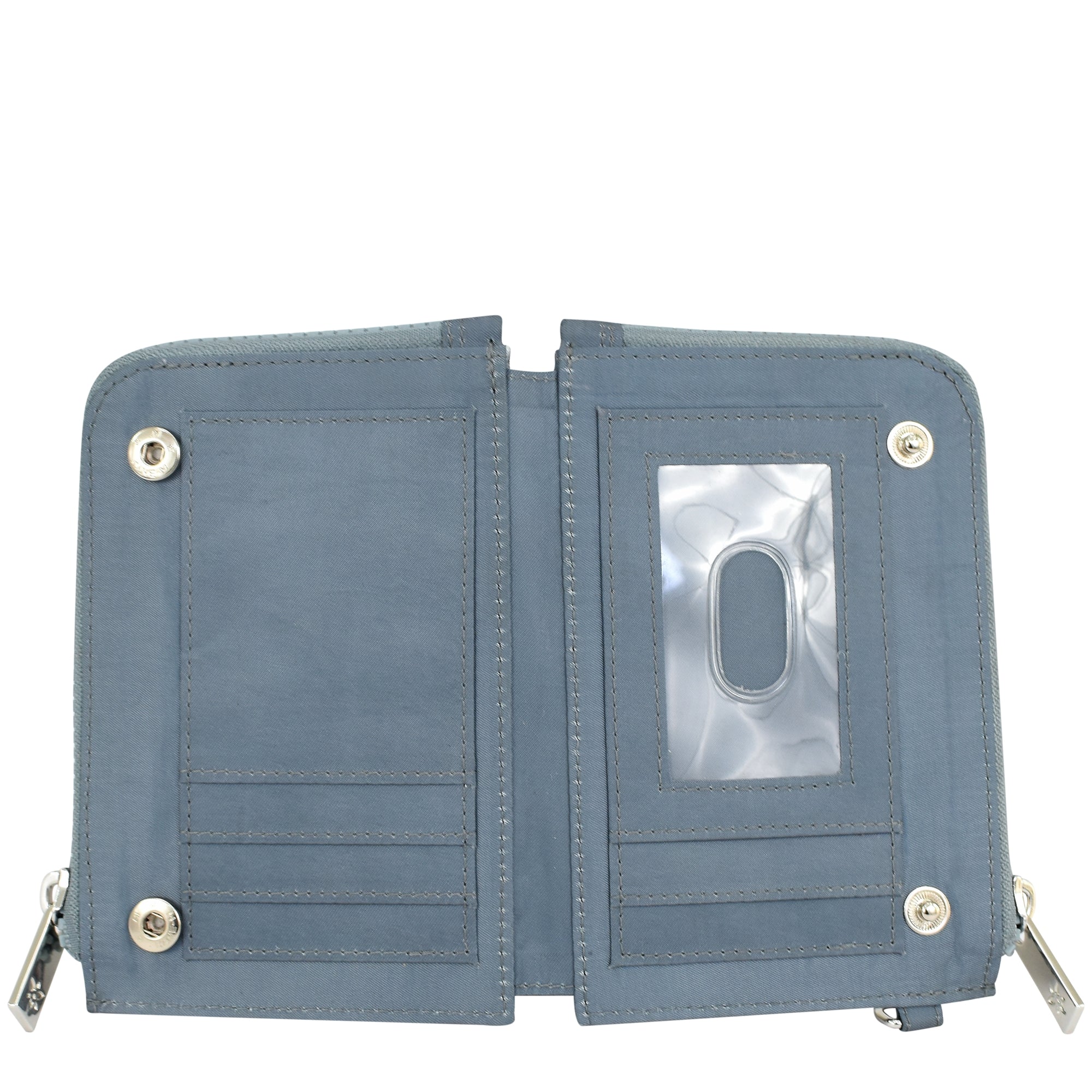 Wanderlust Quilted Fabric Double Zip Wristlet-18003