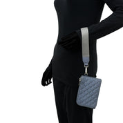 Wanderlust Quilted Fabric Double Zip Wristlet-18003