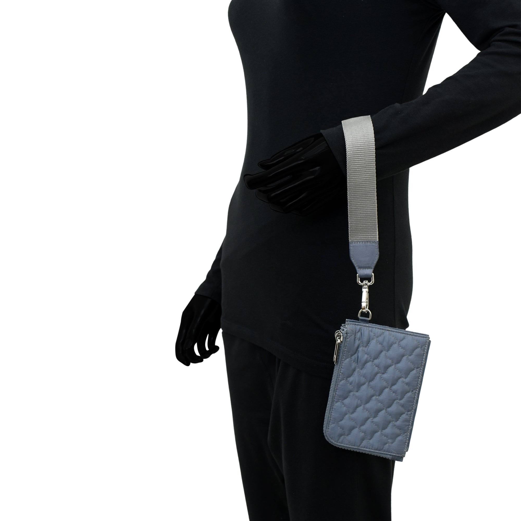 Wanderlust Quilted Fabric Double Zip Wristlet-18003