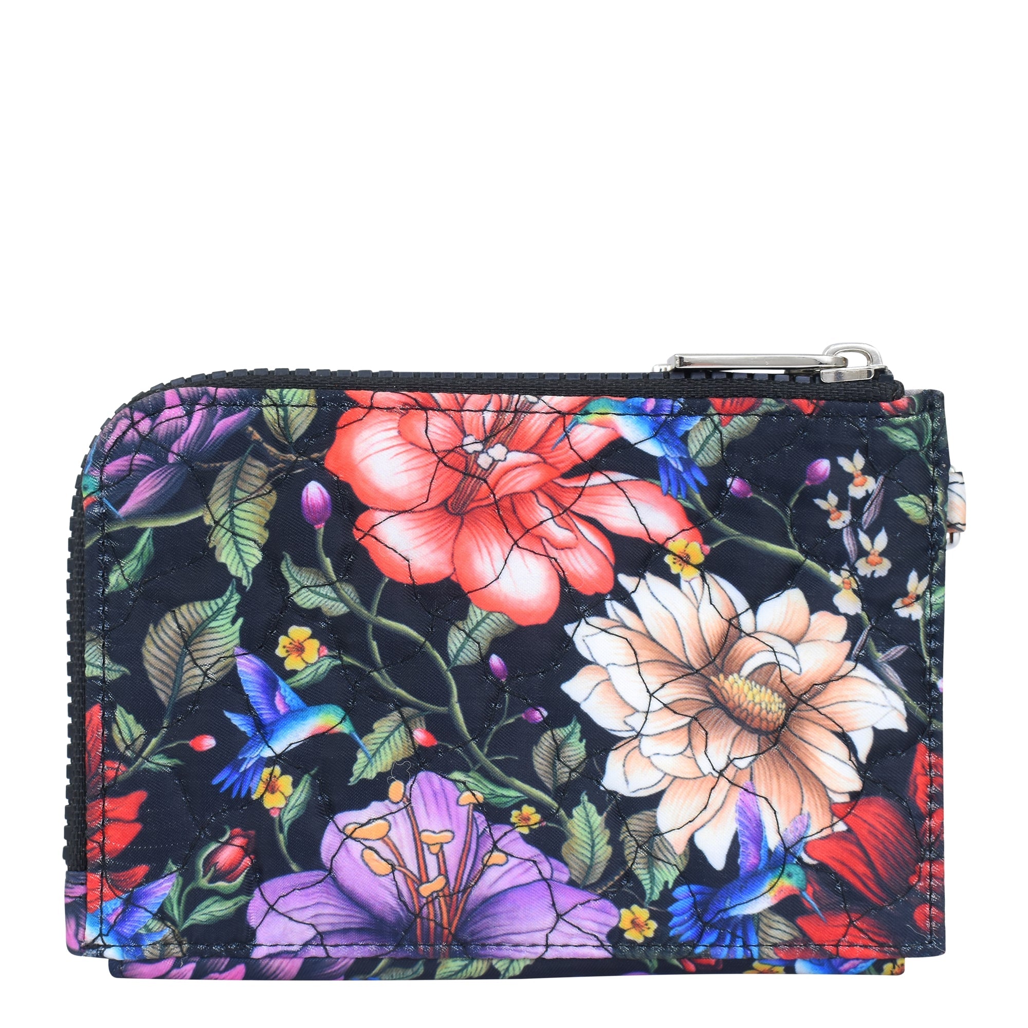 Wanderlust Quilted Fabric Double Zip Wristlet-18003