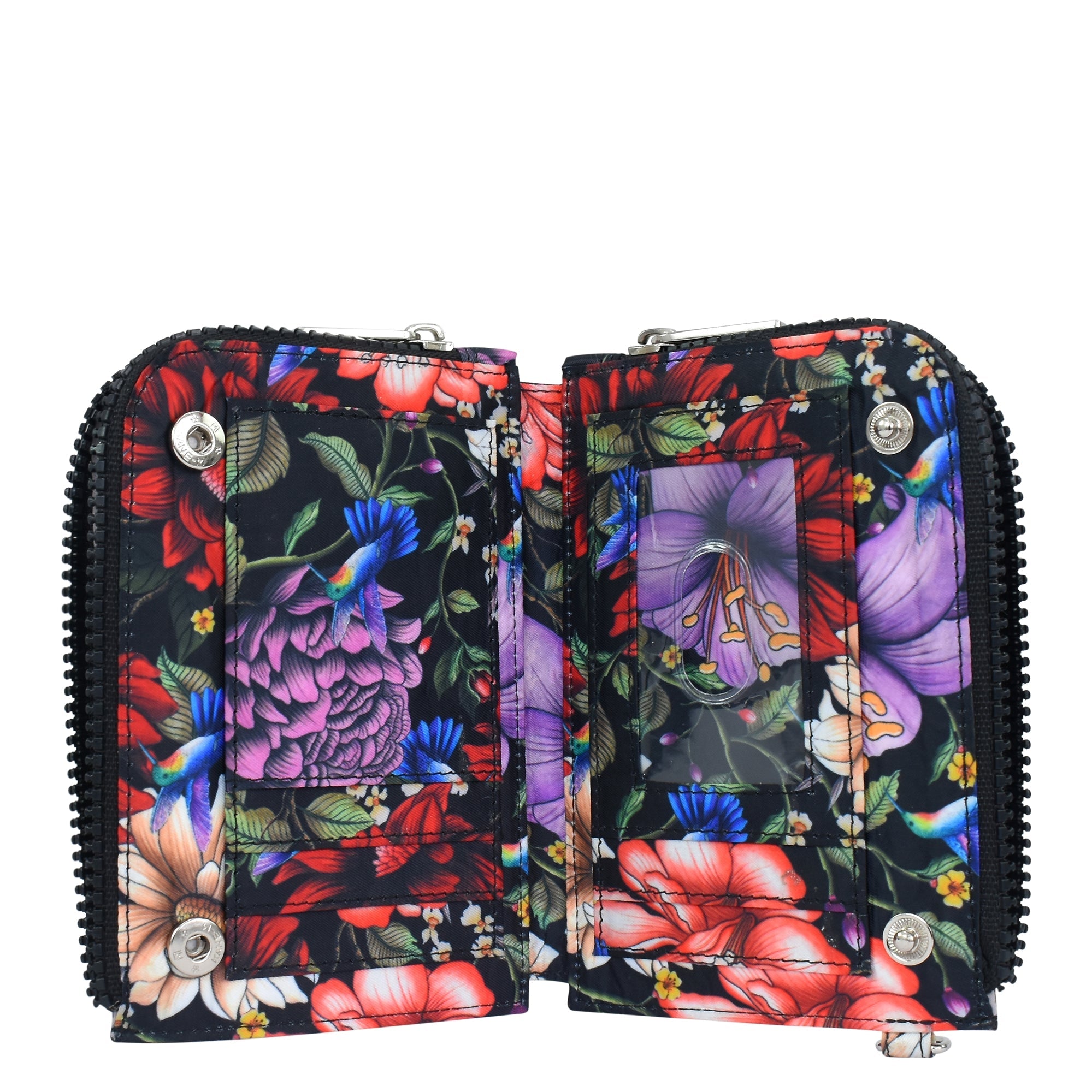 Wanderlust Quilted Fabric Double Zip Wristlet-18003