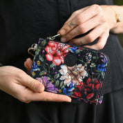 Wanderlust Quilted Fabric Double Zip Wristlet-18003