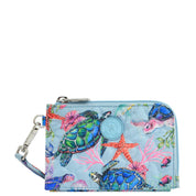 Wanderlust Quilted Fabric Double Zip Wristlet-18003
