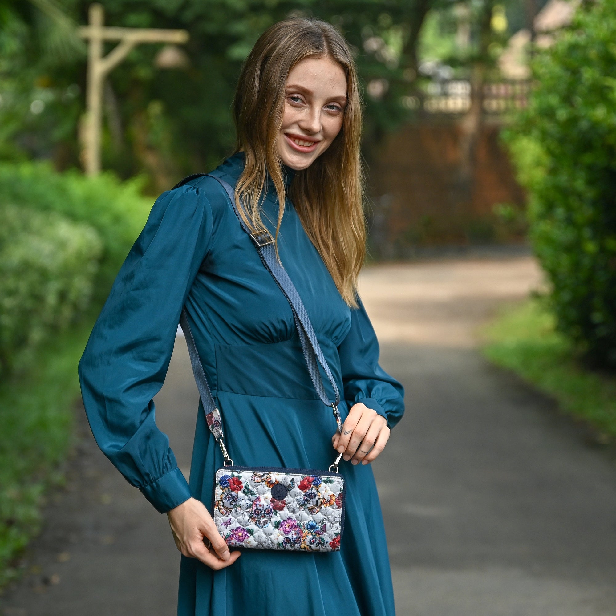 Wanderlust Quilted Fabric Organizer Crossbody-18004