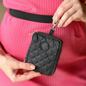 Wanderlust Quilted Fabric Mini Travel Pouch-18005