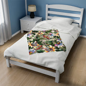Floral Passion Velveteen Plush Blanket
