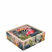 Set of 4 Wooden Printed Square Coasters (Revive Collection) - 25000-B