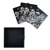 Set of 4 Wooden Printed Square Coasters (Revive Collection) - 25000-B