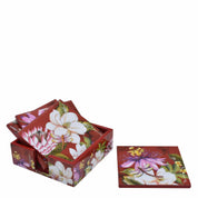 Set of 4 Wooden Printed Square Coasters (Revive Collection) - 25000-B