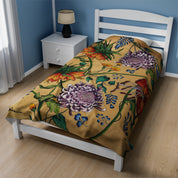 Caribbean Garden Velveteen Plush Blanket