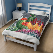 Desert Garden Velveteen Plush Blanket