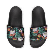 Island Escape Black Slide Sandals