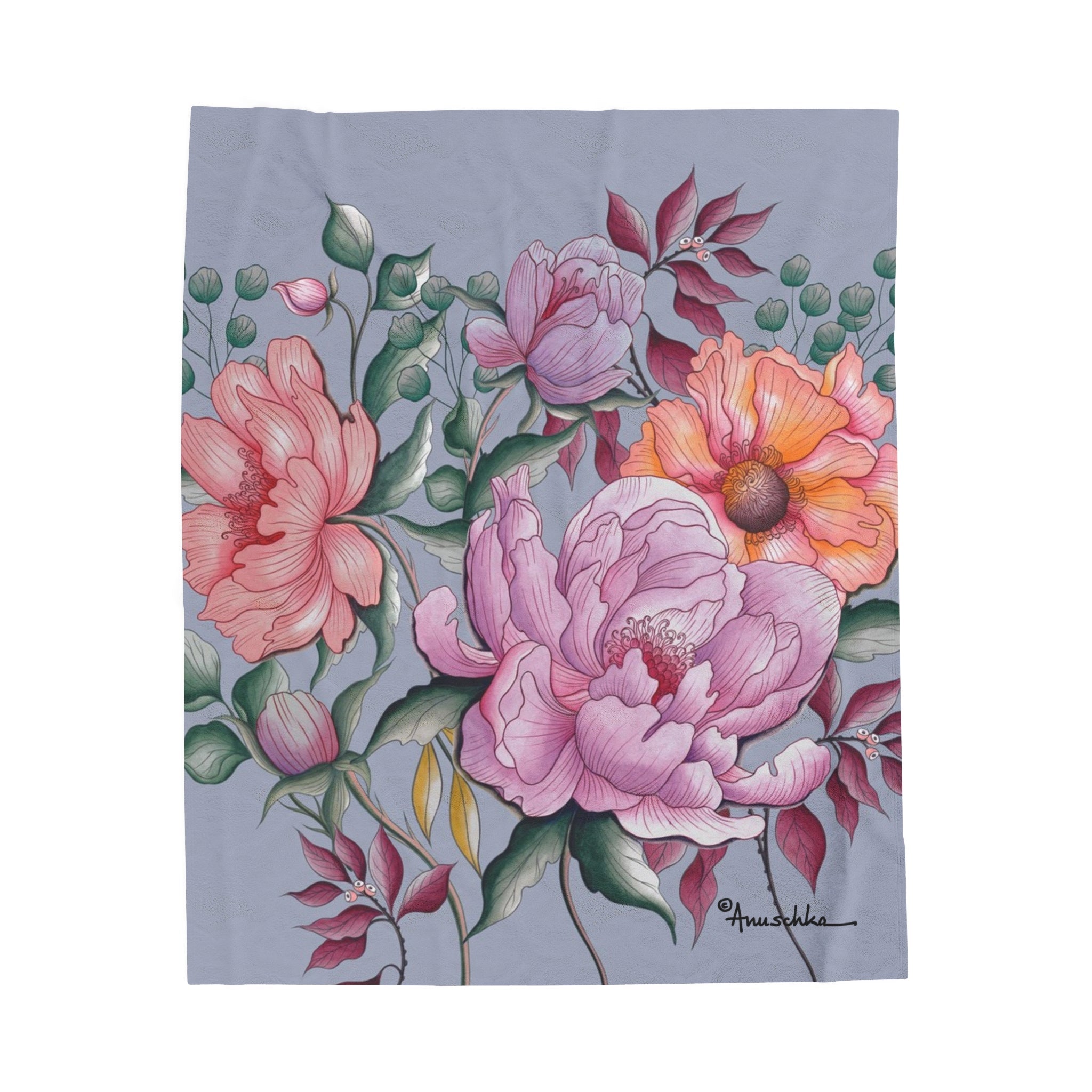 Bel Fiori Velveteen Plush Blanket