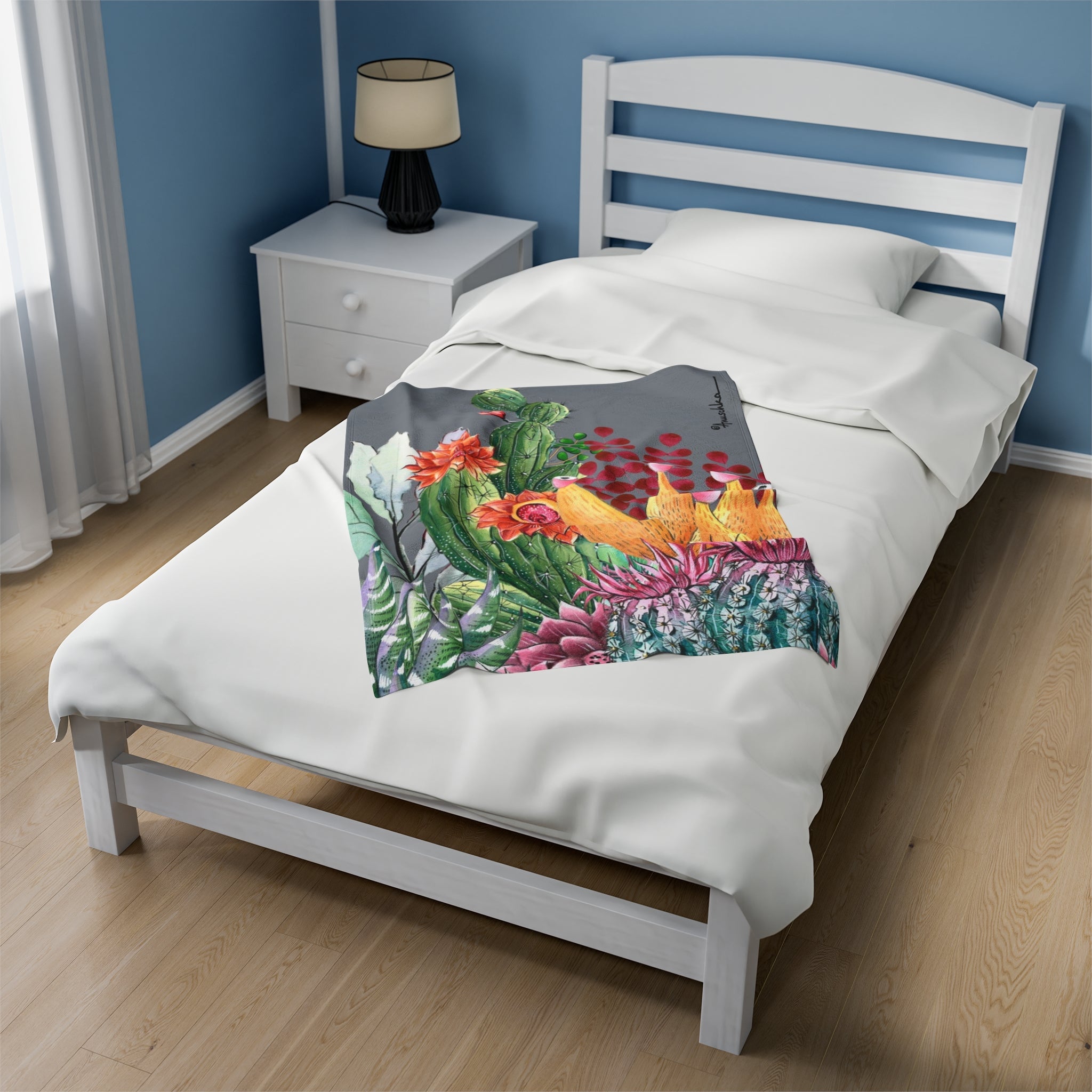 Desert Garden Velveteen Plush Blanket