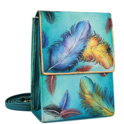 Floating Feathers Triple Compartment Crossbody Organizer - 412