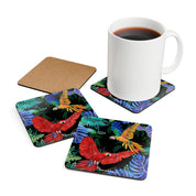 Rainforest Beauties Corkwood Coaster Set