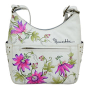 Classic Hobo With Studded Side Pockets - 433 - Anuschka