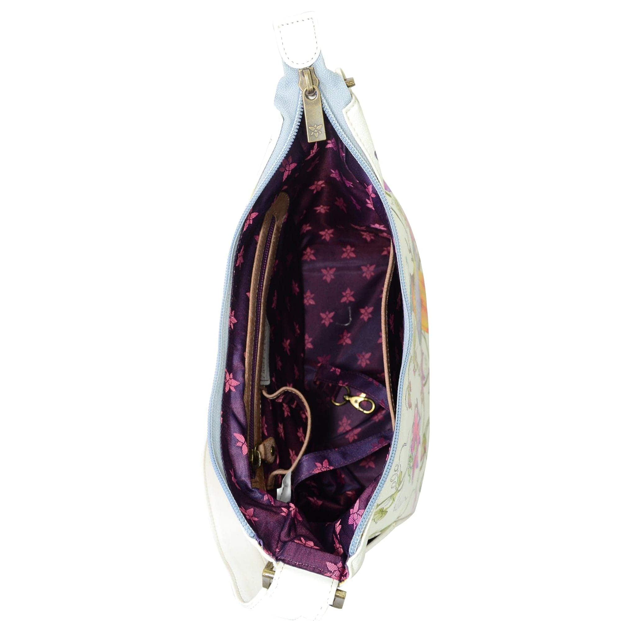 Classic Hobo With Studded Side Pockets - 433 - Anuschka