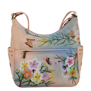 Classic Hobo With Studded Side Pockets - 433 - Anuschka